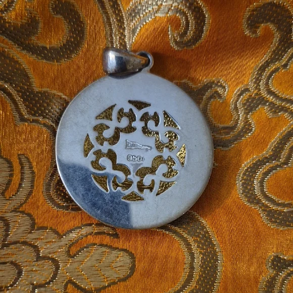 Chanel Gold and Silver Button Pendant - Picture 2 of 3